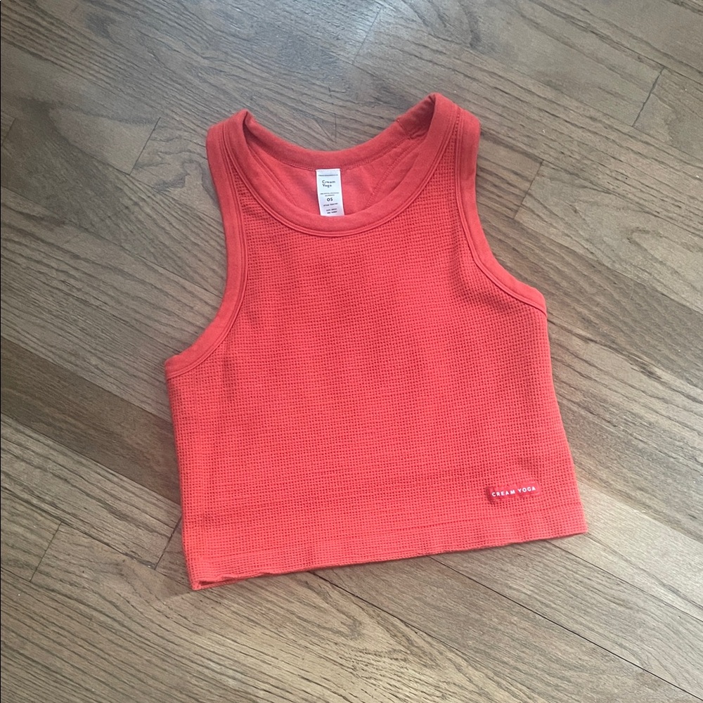 Cream Yoga Coral Tank Top